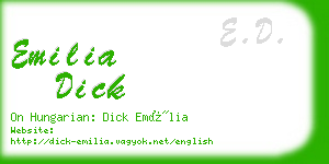 emilia dick business card